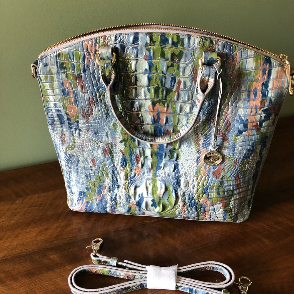 Brahmin Large Duxbury Satchel Water Lilly EUC